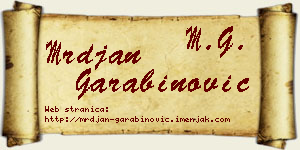 Mrđan Garabinović vizit kartica